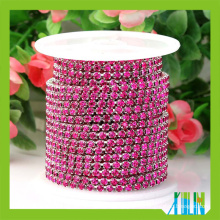 Rhinestone Cup Chain Glass Fancy Stone Close Cup Chain For Fashion Accessories